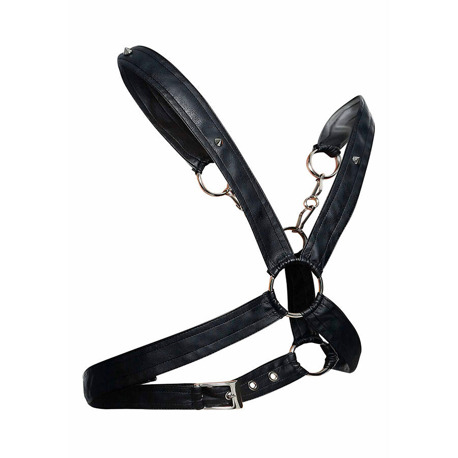 MOB Dungeon – Crossed black chain harness, one size