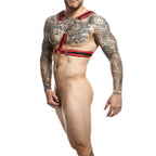 MOB Dungeon – Red harness with chains, one size