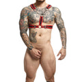 MOB Dungeon – Red harness with chains, one size