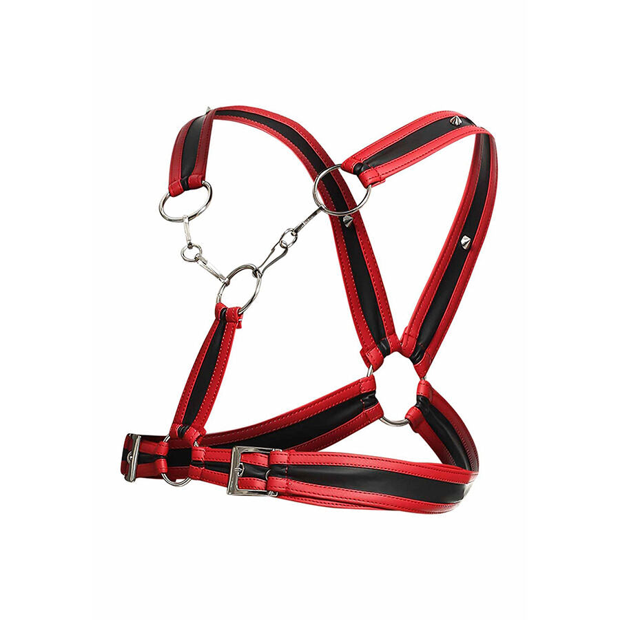 MOB Dungeon – Red harness with chains, one size