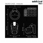 ADDICTED TOYS LOCKED Golden Cage – Metall-Peniskäfig, 8,5 cm