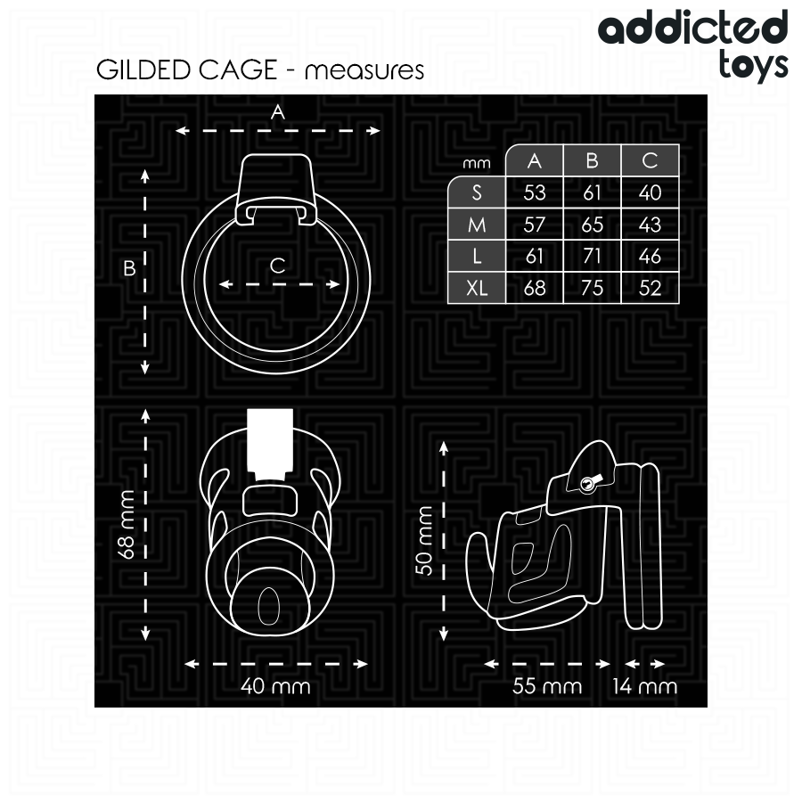 ADDICTED TOYS LOCKED – GABBIA PER PENE GILDEN CAGE 8,5 CM
