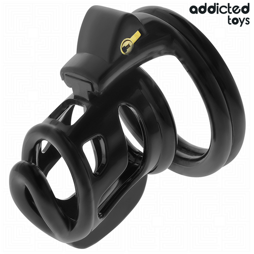 ADDICTED TOYS LOCKED Golden Cage – Metall-Peniskäfig, 8,5 cm