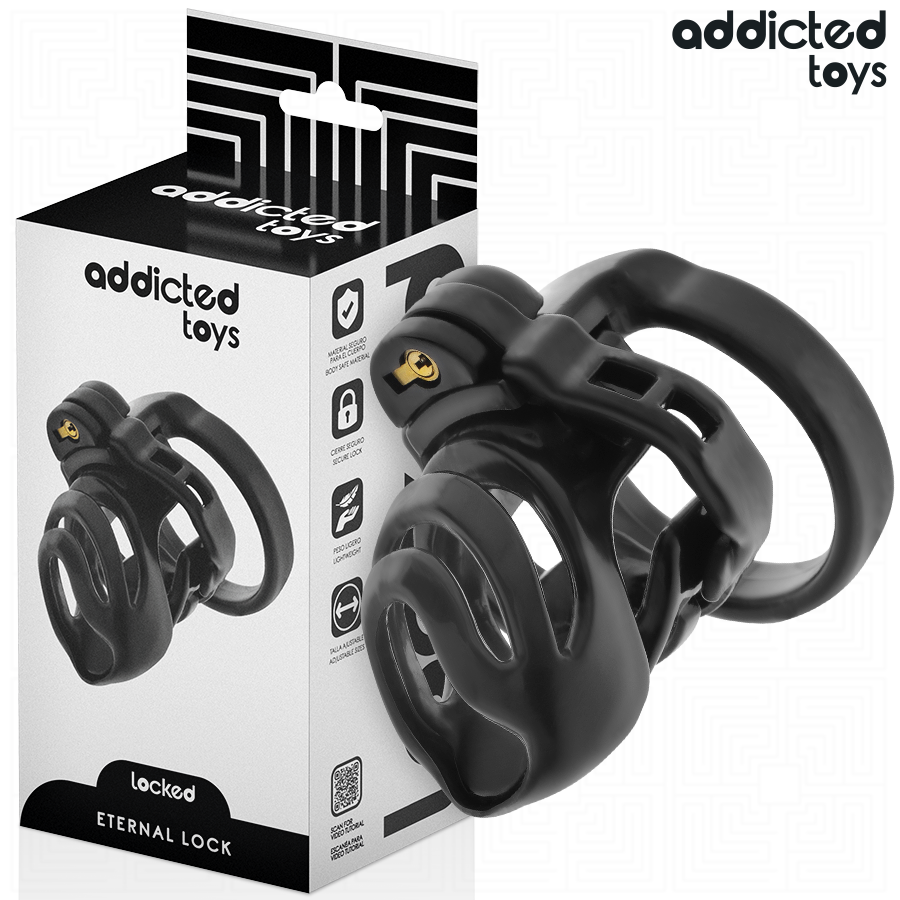 ADDICTED TOYS LOCKED – GABBIA PER PENE CON BLOCCAGGIO ETERNO 9 CM