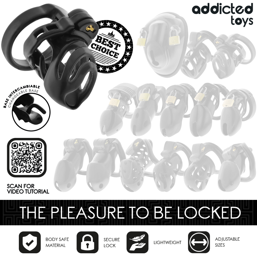 ADDICTED TOYS LOCKED – GABBIA PER PENE CON BLOCCAGGIO ETERNO 9 CM
