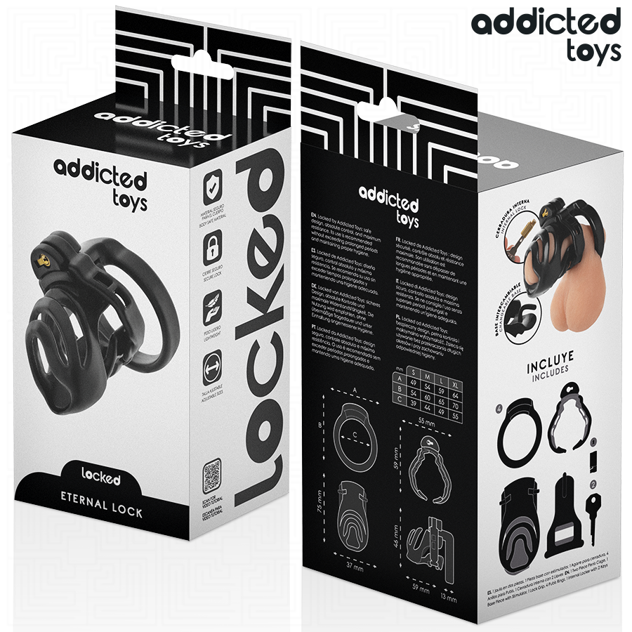 ADDICTED TOYS LOCKED – GABBIA PER PENE CON BLOCCAGGIO ETERNO 9 CM
