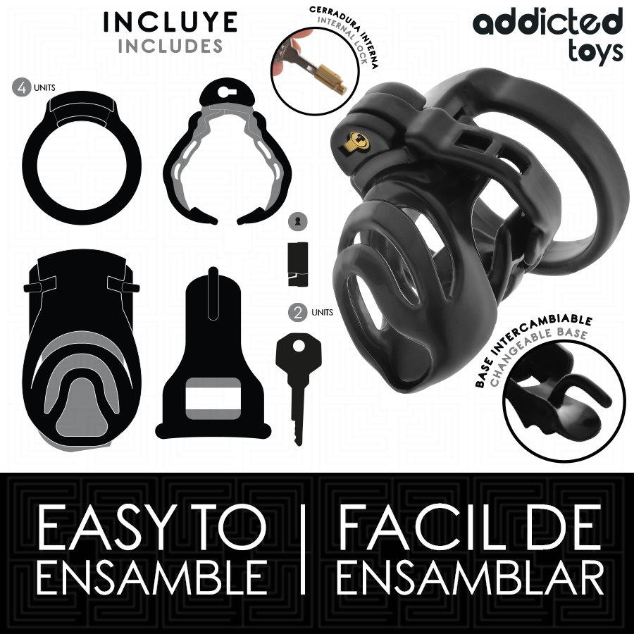 ADDICTED TOYS LOCKED – GABBIA PER PENE CON BLOCCAGGIO ETERNO 9 CM