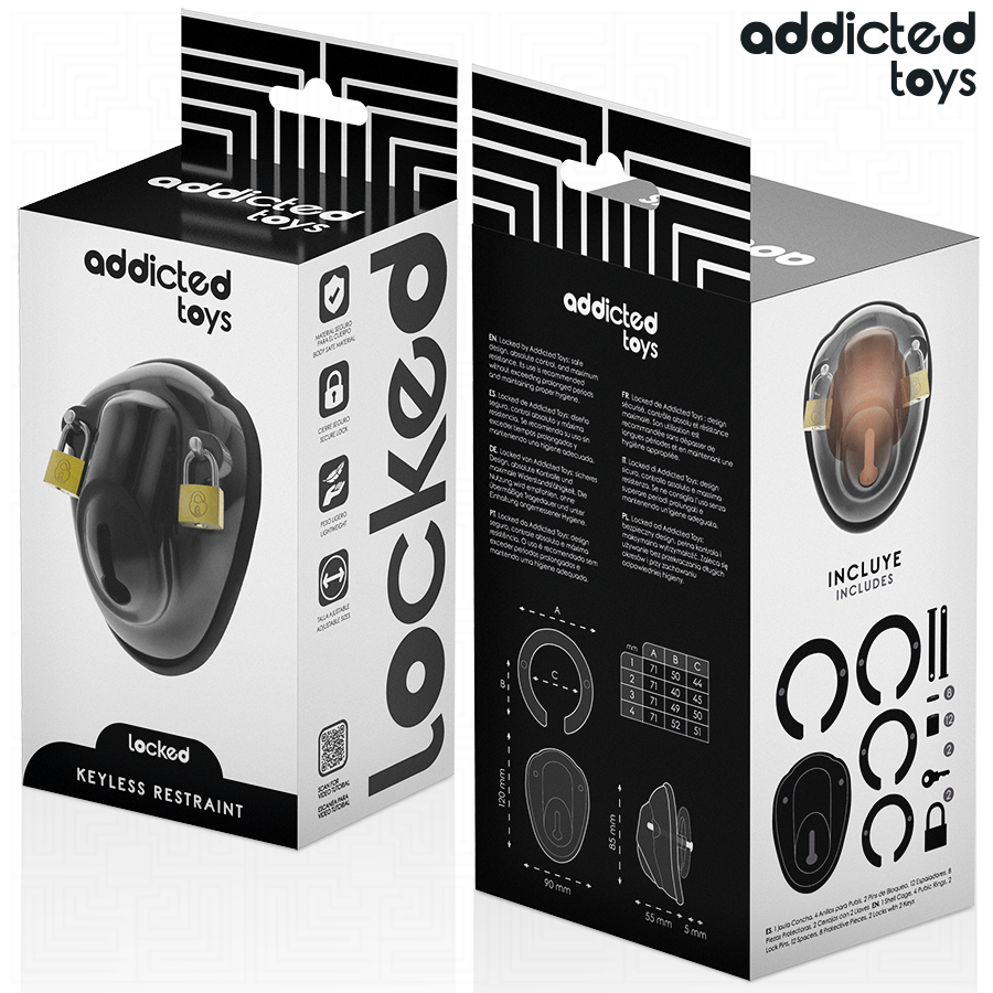 ADDICTED TOYS LOCKED – KEYLESS RESTRAINT PENIS CAGE 11.5 CM