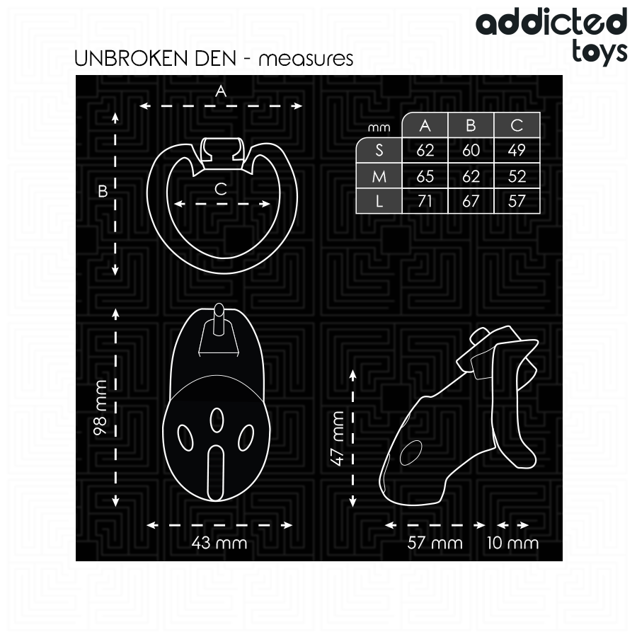 ADDICTED TOYS LOCKED Unbroken – Peniskäfig, 9,8 cm
