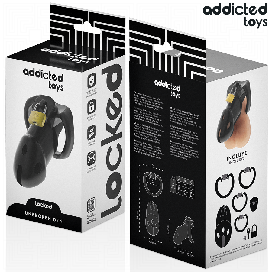 ADDICTED TOYS LOCKED Unbroken – Peniskäfig, 9,8 cm
