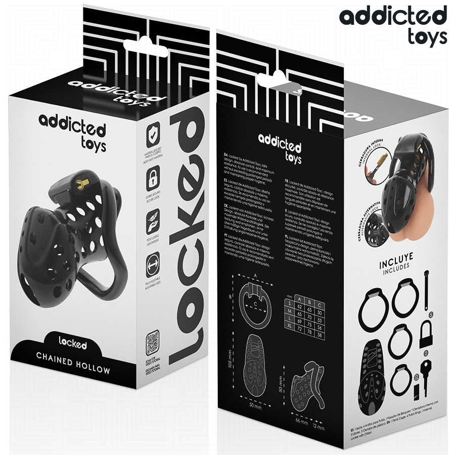 ADDICTED TOYS LOCKED – Angeketteter Hohlpeniskäfig, 10,5 cm
