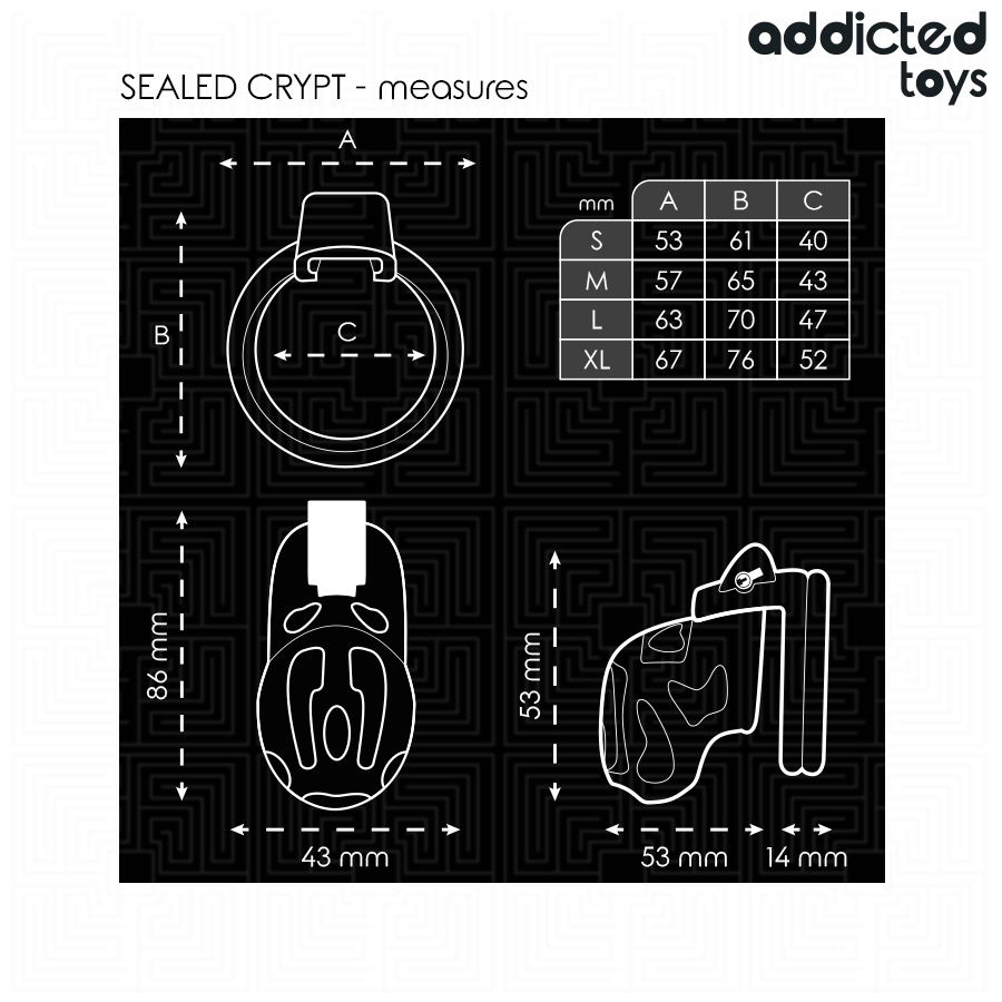 ADDICTED TOYS LOCKED – GABBIA PER PENE SIGILLATA CRYPT 8 CM