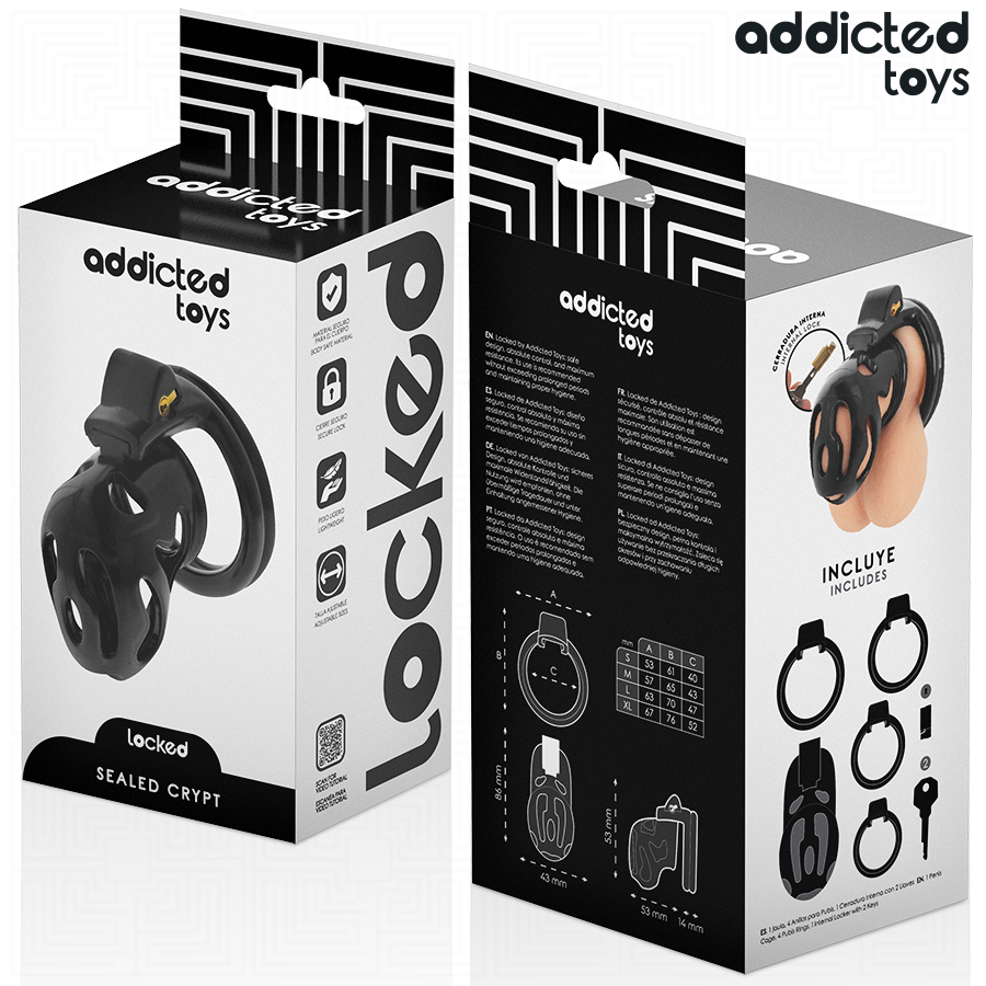 ADDICTED TOYS LOCKED – GABBIA PER PENE SIGILLATA CRYPT 8 CM