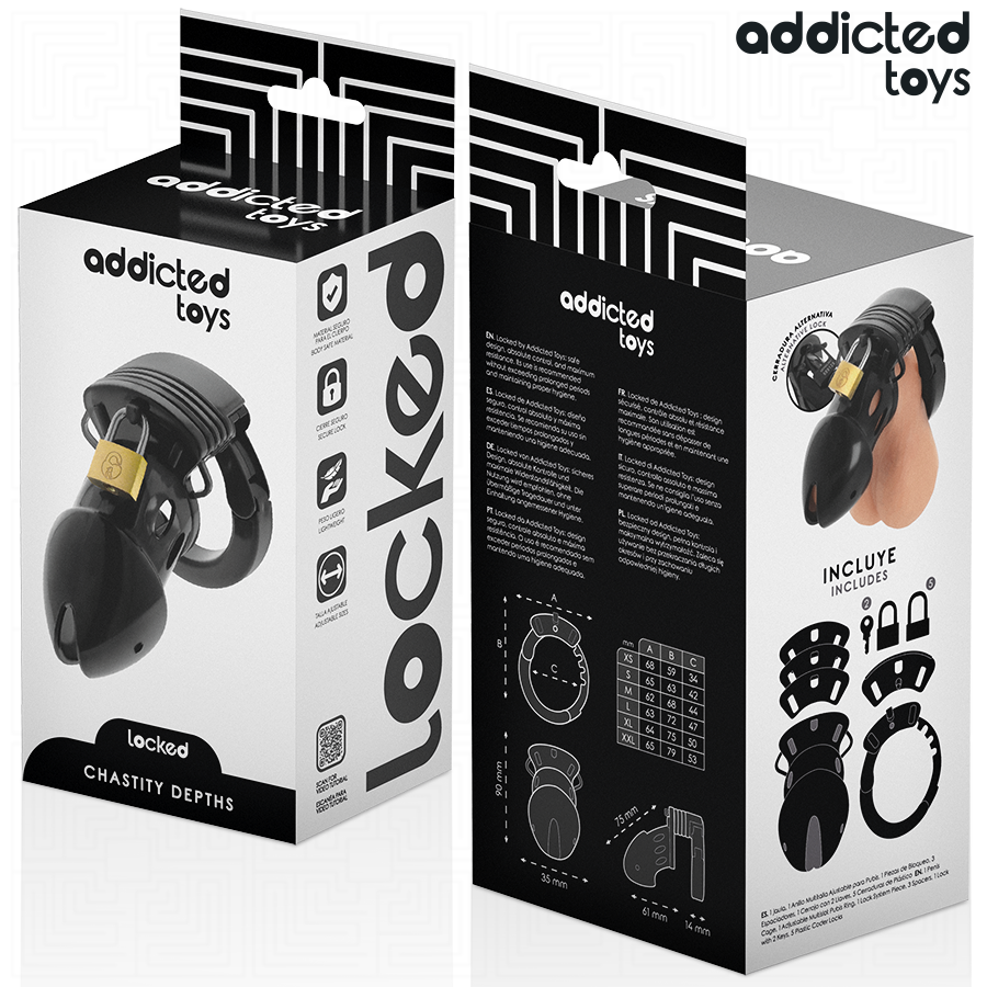 ADDICTED TOYS BLOCCATO – GABBIA PER PENE PROFONDA DI CASTITÀ 7,5 CM