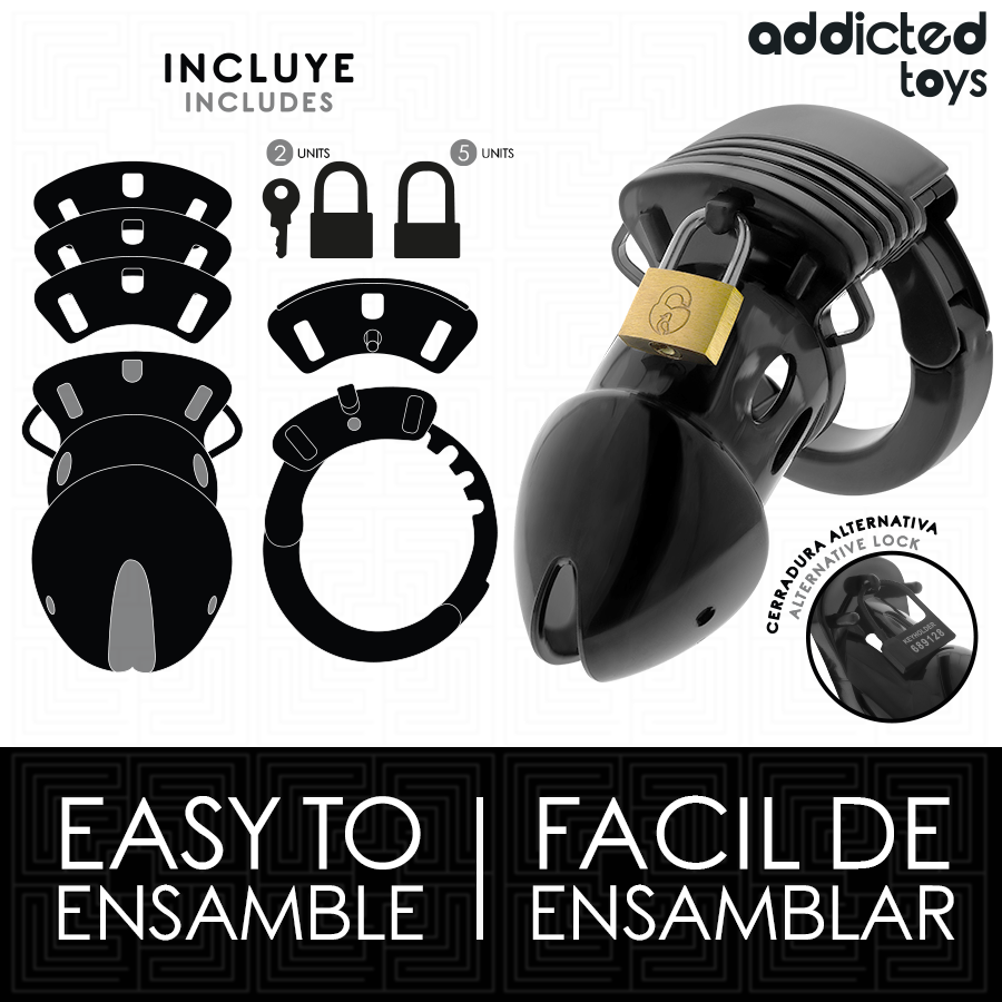 ADDICTED TOYS BLOCCATO – GABBIA PER PENE PROFONDA DI CASTITÀ 7,5 CM