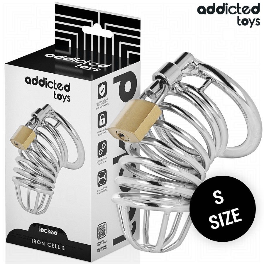 ADDICTED TOYS LOCKED – GABBIA PER PENE IN METALLO CON CELLULE DI FERRO TAGLIA