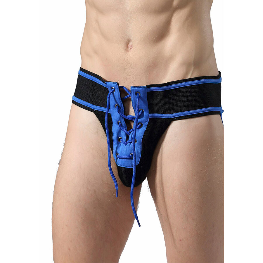 MOB – Blue football fetish jockstrap