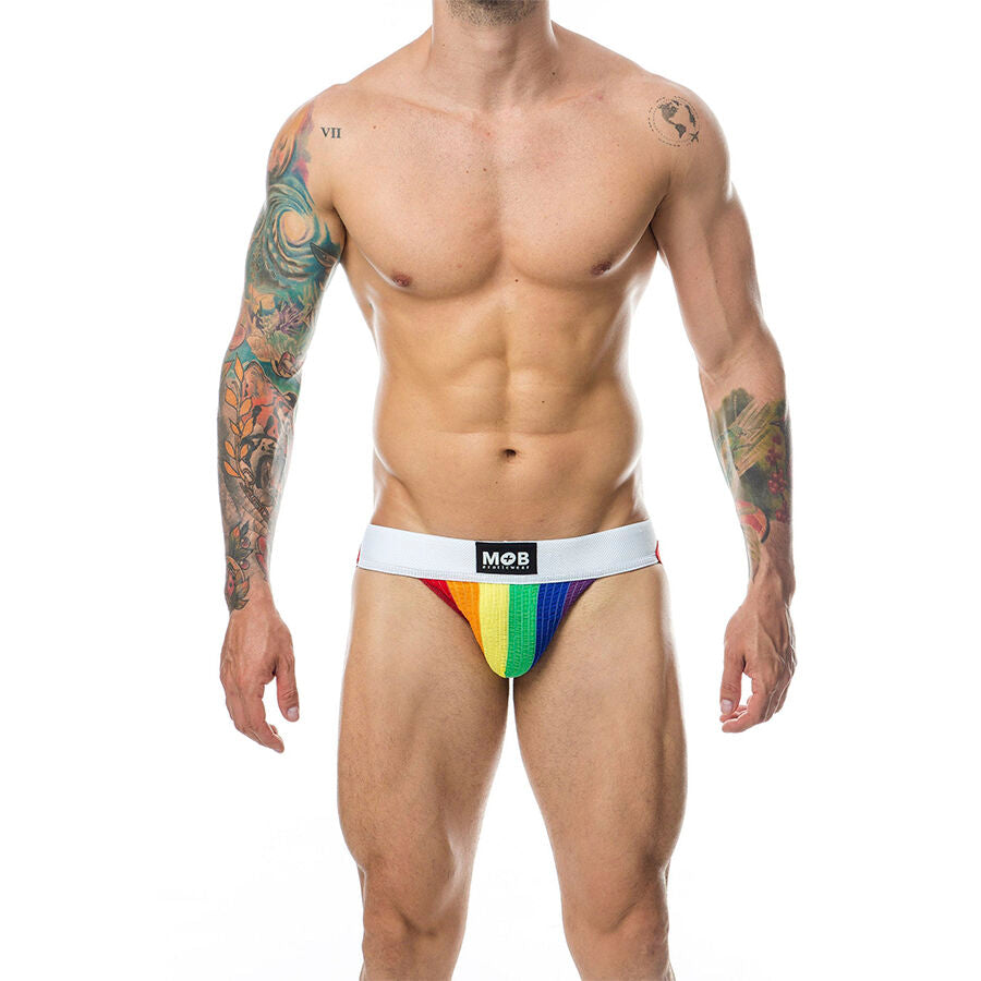 MOB Classic Jock Stripe – Rainbow jockstrap