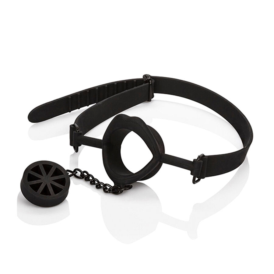 CALEXOTICS – SCANDAL GAG WITH BLACK SILICONE PLUG