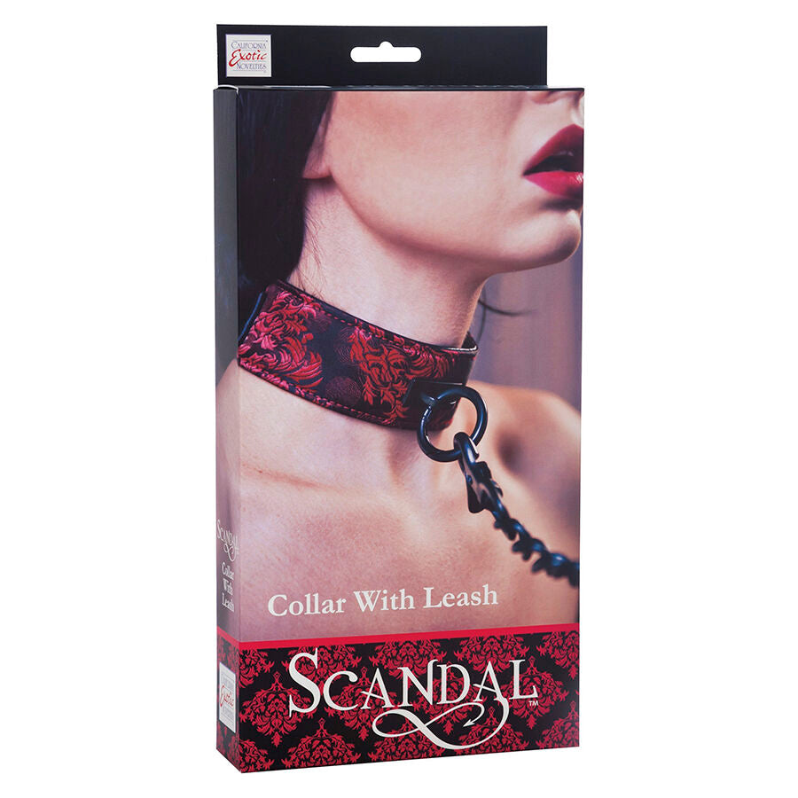 CALEXOTICS Scandal – Halsband mit Leine, schwarz
