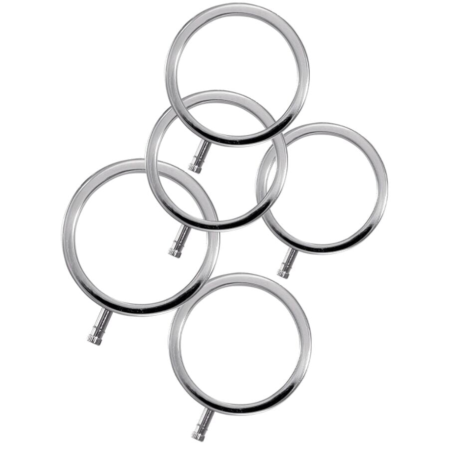 ELECTRASTIM – ELECTRARINGS METAL PENIS RINGS PACK OF 5