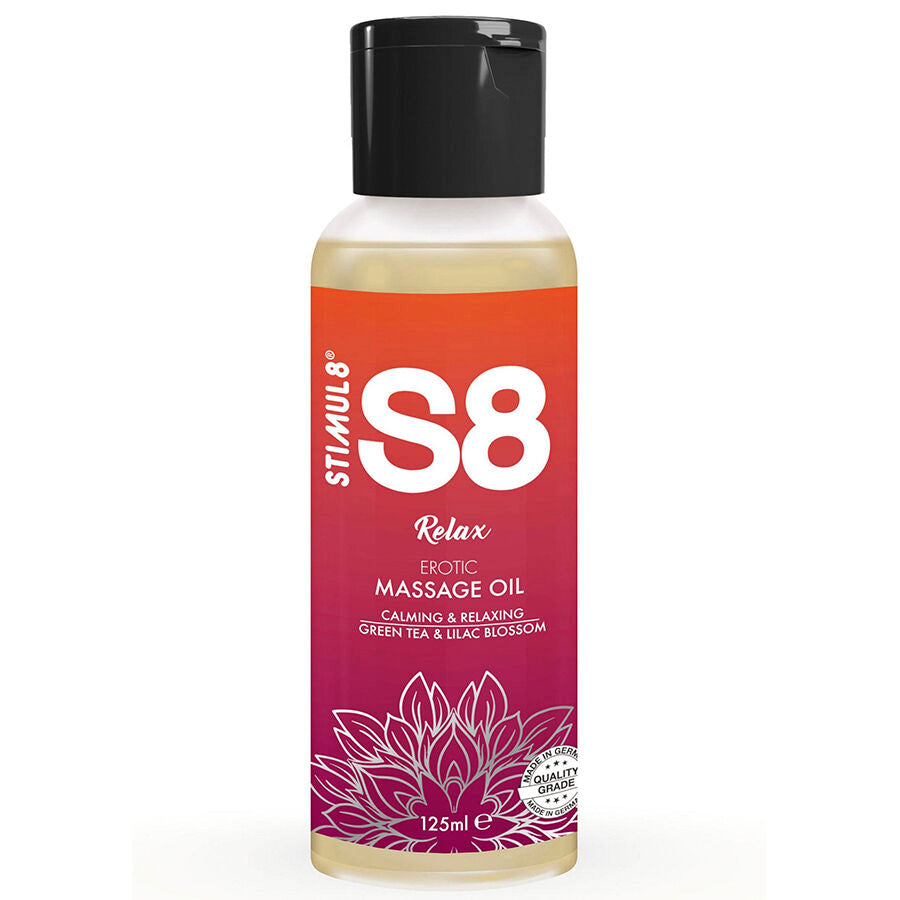 STIMUL8 S8 Relax – Massageöl Grüner Tee, 125 ml