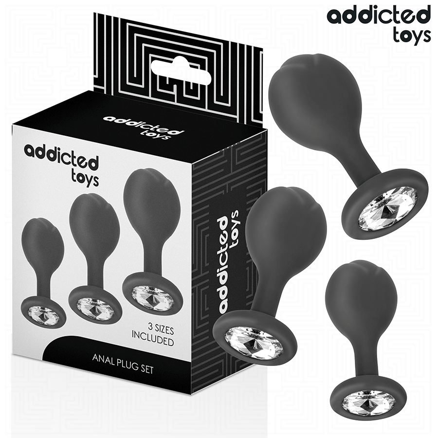 ADDICTED TOYS – 3er-Set Analplug mit Juwel