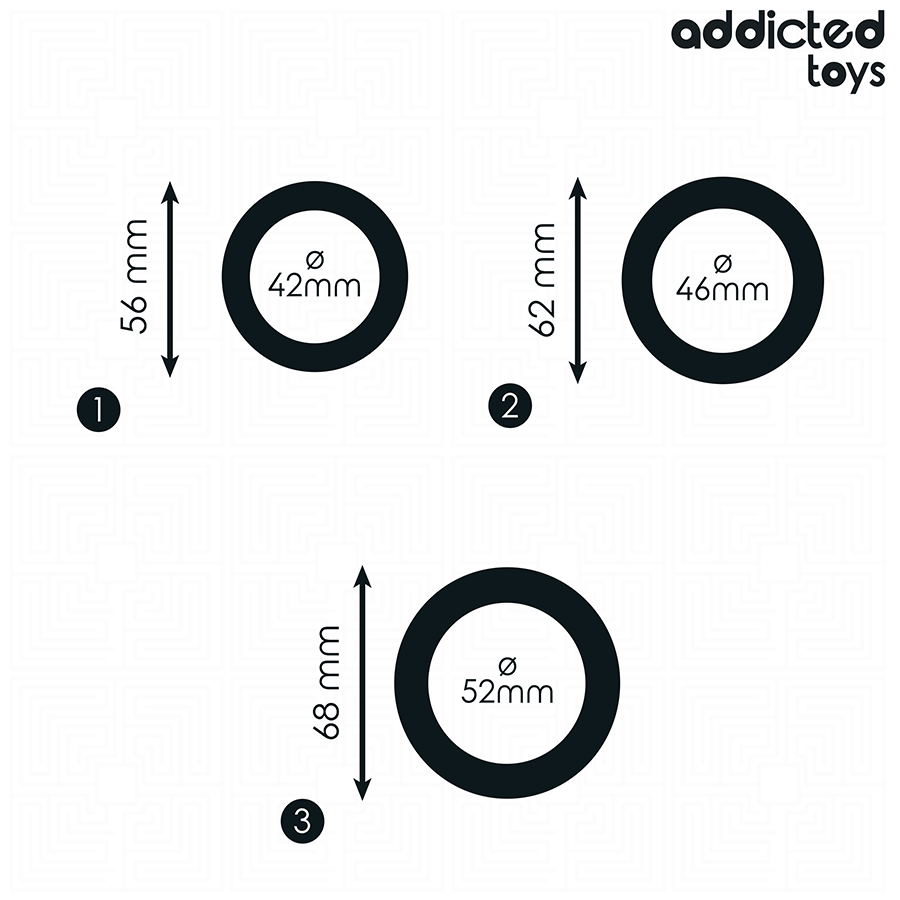 ADDICTED TOYS – SET DI ANELLI PIATTI IN SILICONE