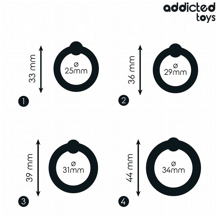 ADDICTED TOYS – Set aus Druckringen aus Silikon