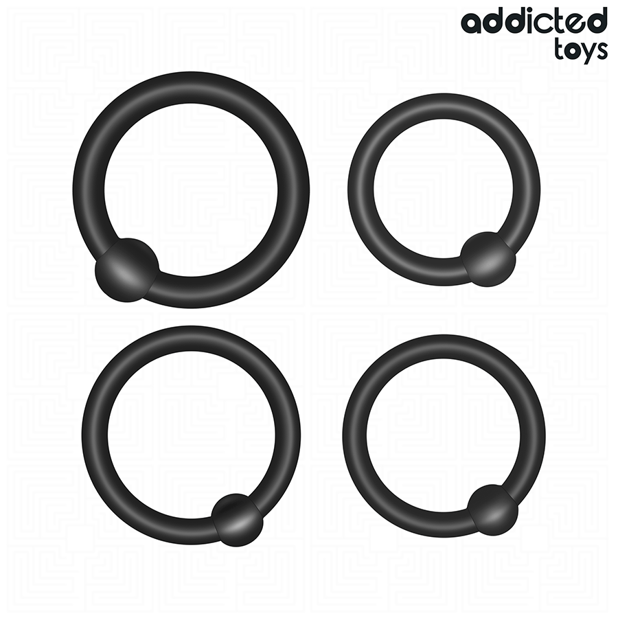 ADDICTED TOYS – Set aus Druckringen aus Silikon