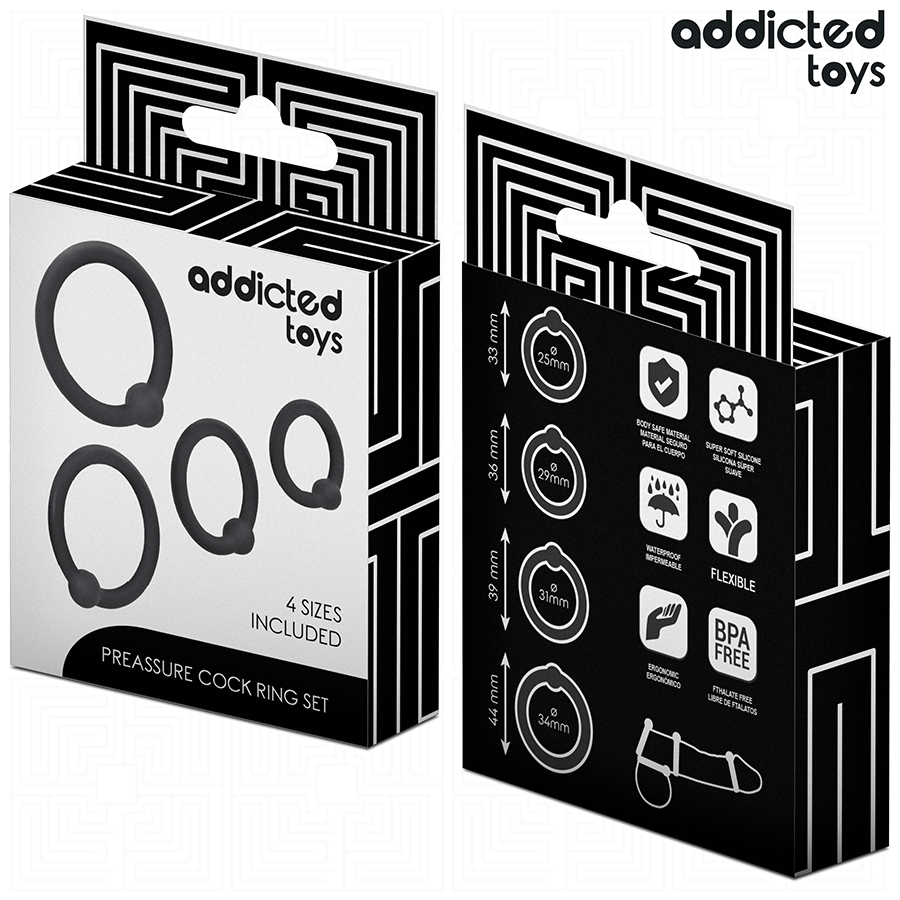 ADDICTED TOYS – Set aus Druckringen aus Silikon