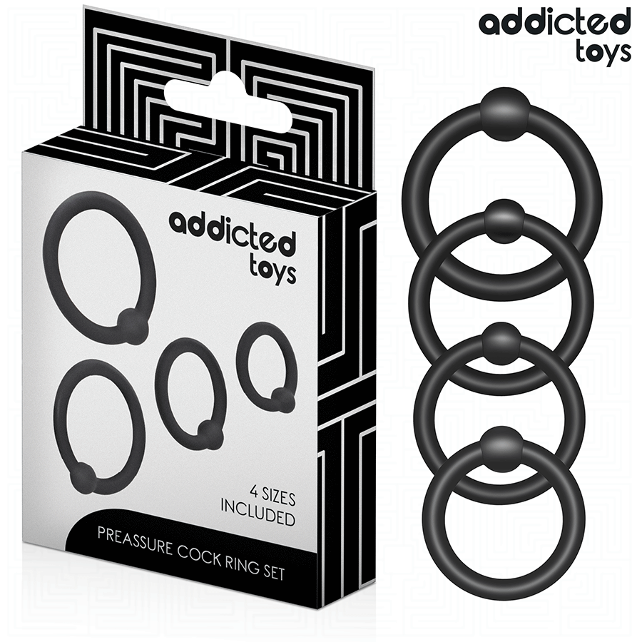 ADDICTED TOYS – Set aus Druckringen aus Silikon