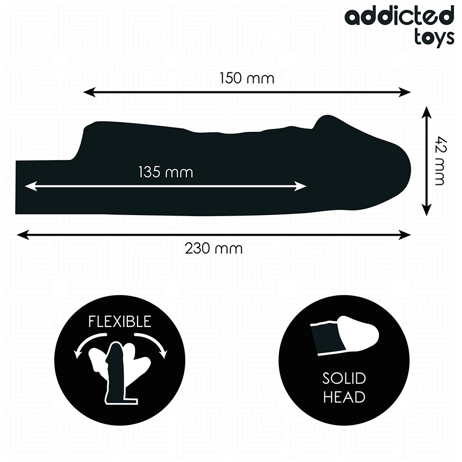 ADDICTED TOYS – ESTENSIONE PENE TRASPARENTE TAGLIA S 23 CM