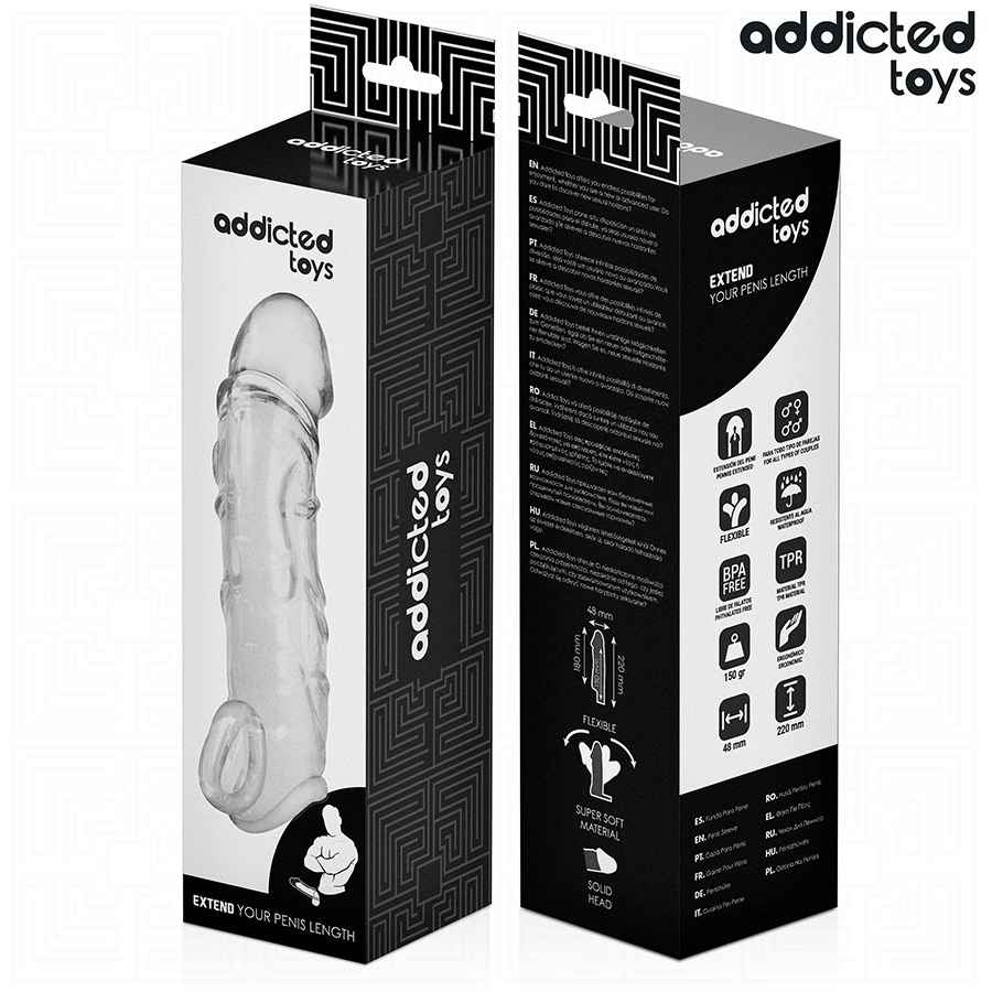ADDICTED TOYS – TRANSPARENT PENIS EXTENSON 27 CM
