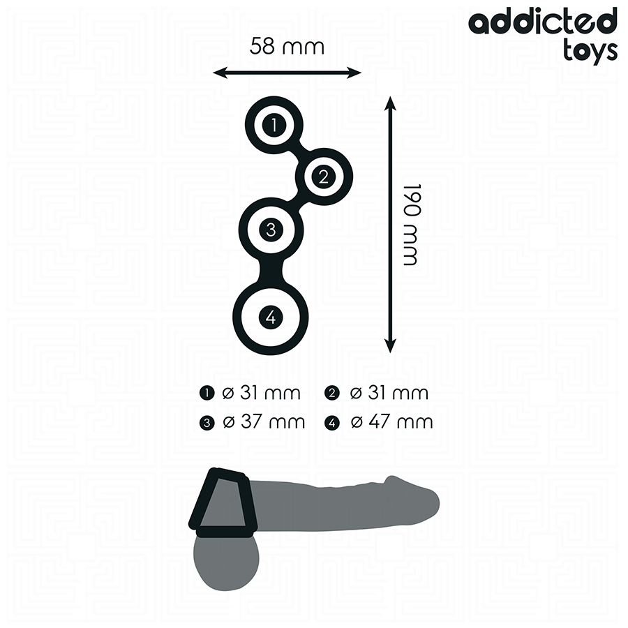 ADDICTED TOYS – ANELLO PER PENE CON DIVISORI PER TESTICOLI