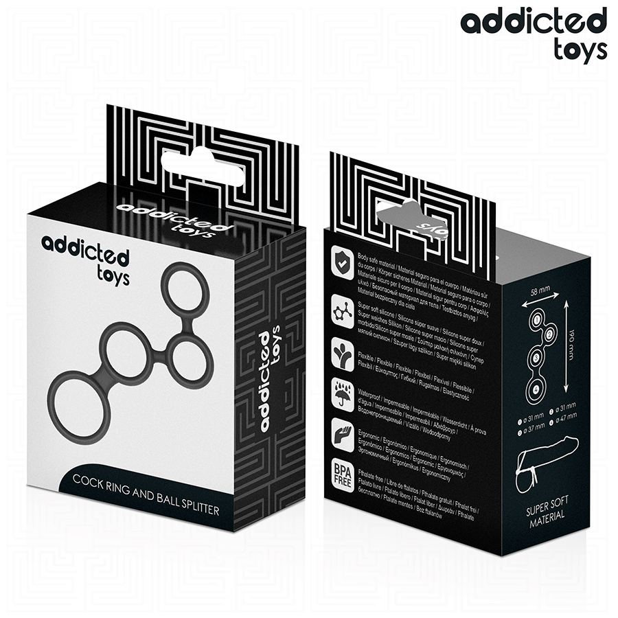 ADDICTED TOYS – ANELLO PER PENE CON DIVISORI PER TESTICOLI