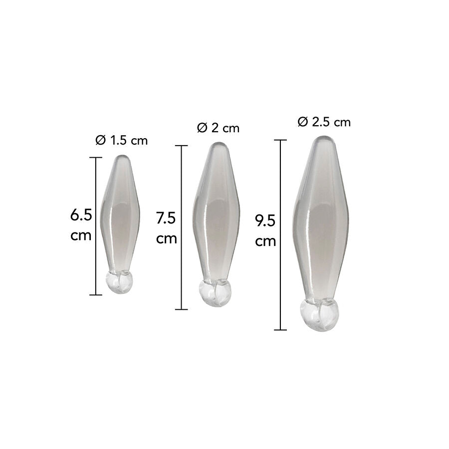 TOYJOY Finger Rimmer – Analdilatoren-Set, 3 Stück, Transparent