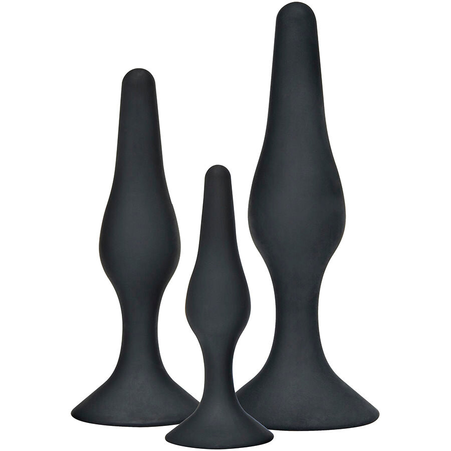 TOYJOY Curvy Companions – Analplug-Set, 3 Stück, Schwarz