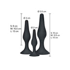 TOYJOY Curvy Companions – Analplug-Set, 3 Stück, Schwarz