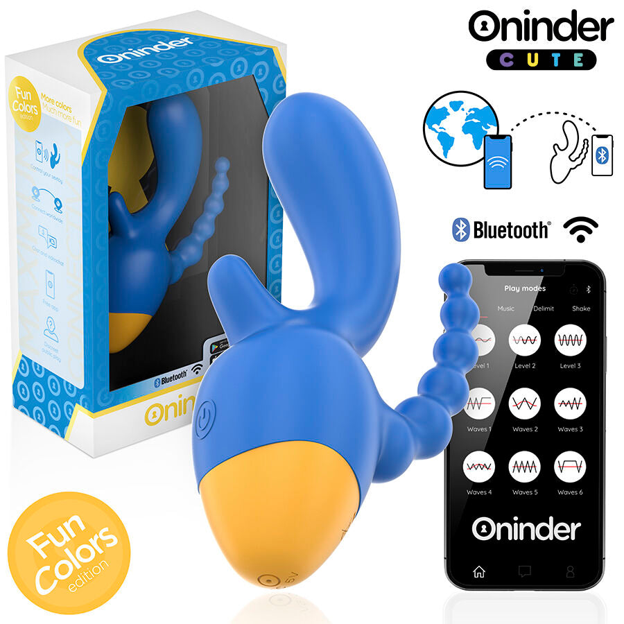 ONINDER CUTE – LOVE 3 SOME TRIPLE VIBRATOR – FREE WORLDWIDE APP