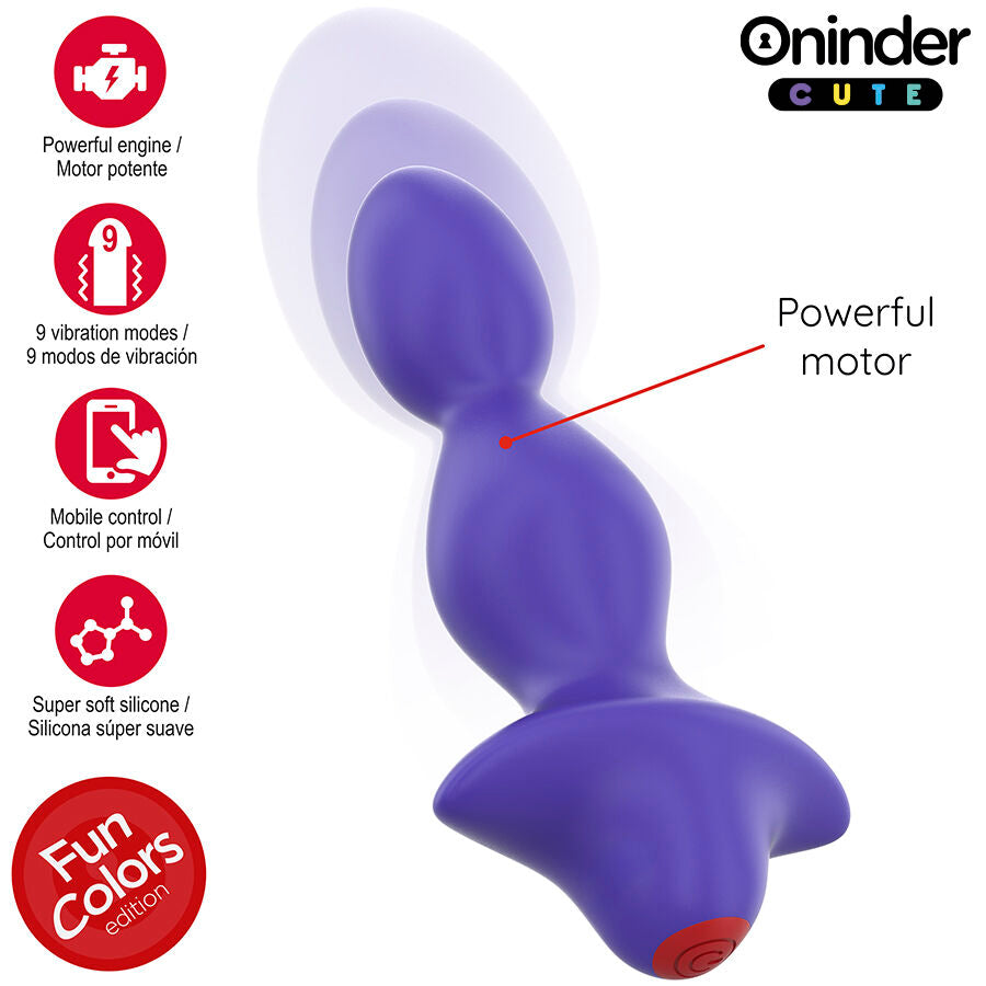 Oninder Cute Love Butt – Analplug-Vibrator mit App-Steuerung, 9 Modi