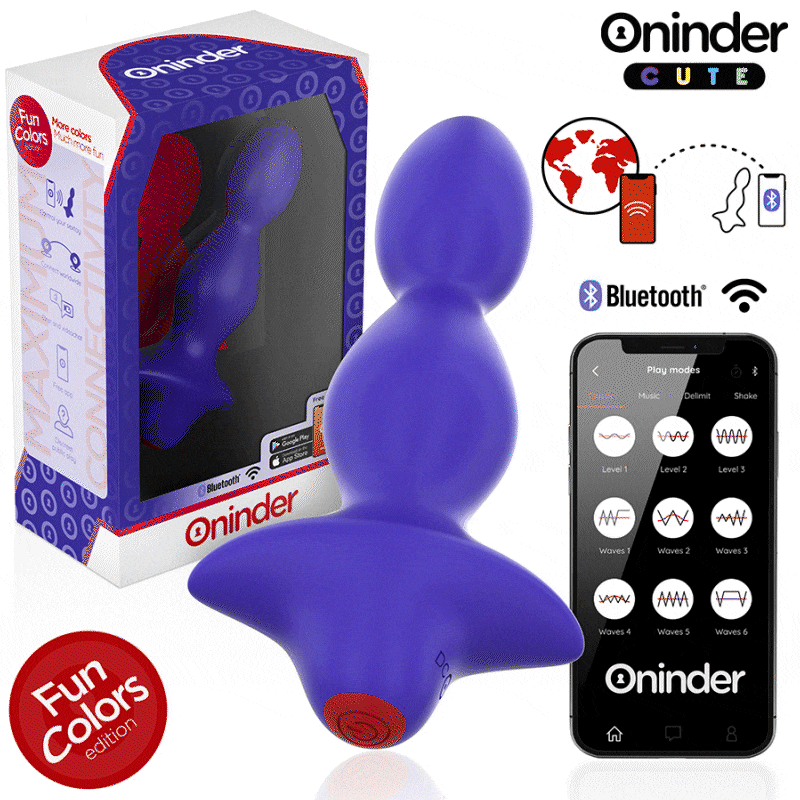 Oninder Cute Love Butt – Analplug-Vibrator mit App-Steuerung, 9 Modi