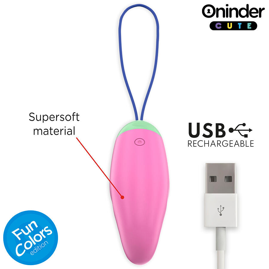 ONINDER CUTE – LOVE PLEASURE 360° VIBRATING-ROTATING SILICONE EGG – FREE GLOBAL APP