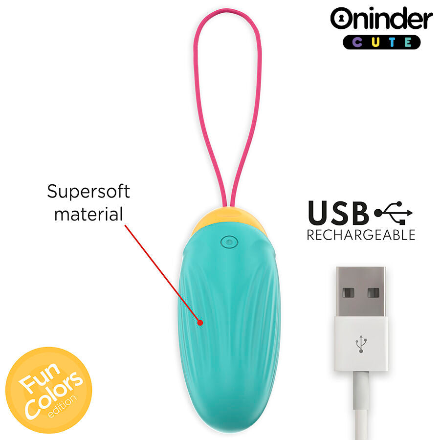 ONINDER CUTE – LOVE PLEASURE VIBRATING EGG – ROTATING SILICONE GEMS – FREE GLOBAL APP