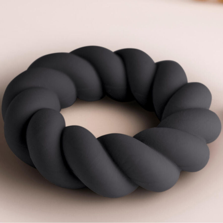ROCKS-OFF – ANELLO MASTURBATORE TWIST IN SILICONE NERO