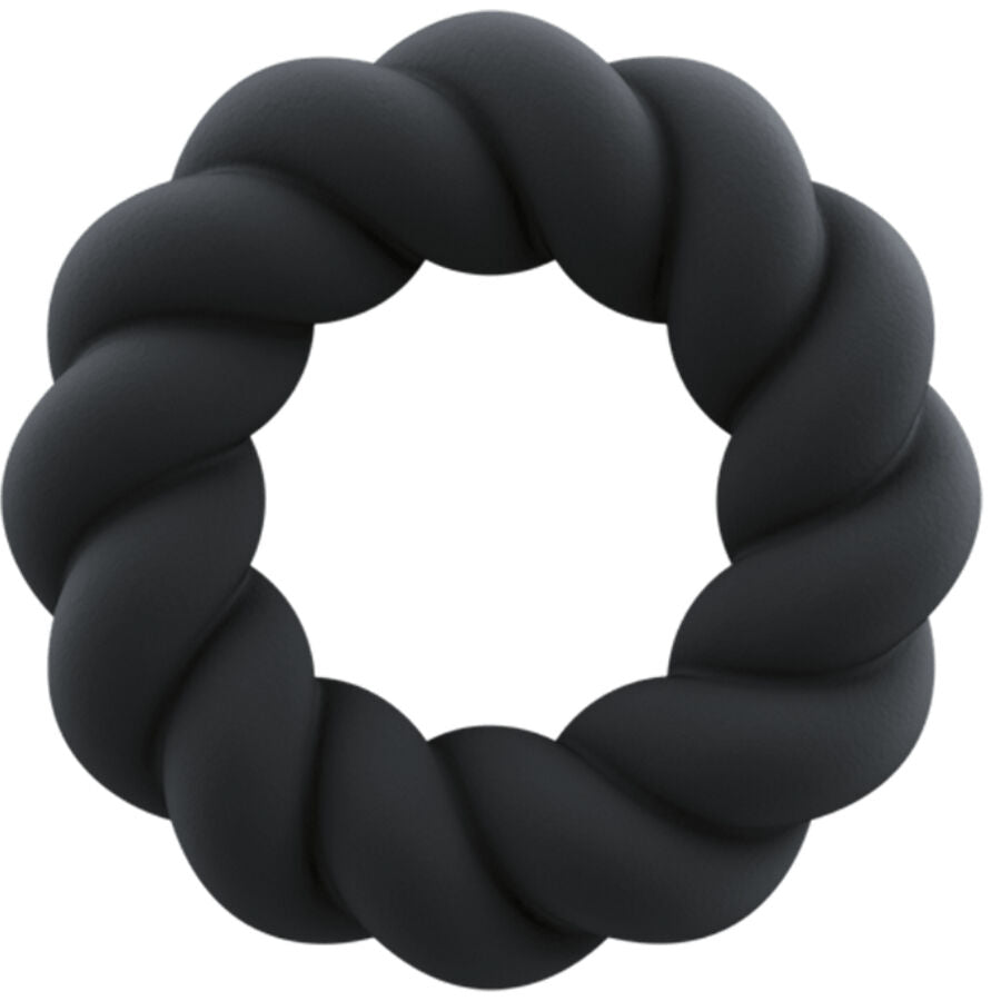 ROCKS-OFF – ANELLO MASTURBATORE TWIST IN SILICONE NERO