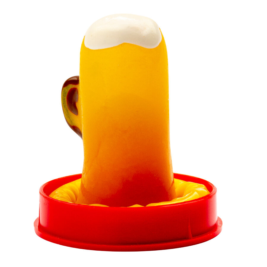 CONDOMERIE – PRÉSERVATIFS FANTAISIE PEINTS À LA MAIN VERRE DE BIÈRE
