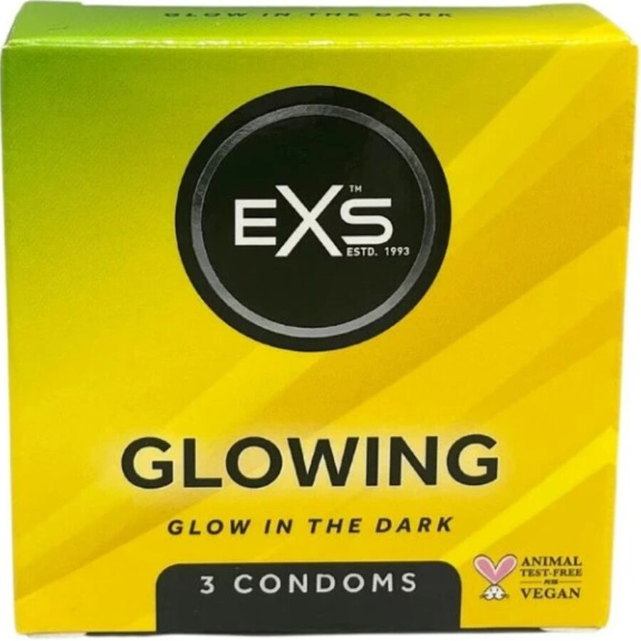 EXS – Leuchtkondome, die im Dunkeln leuchten, 3 Stück