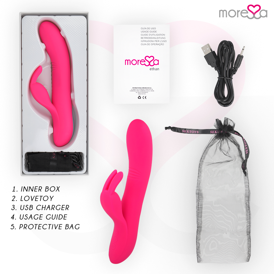 MORESSA Ethan – Rabbit-Vibrator mit Wellenbewegung, Premium-Silikon – Ansicht 6