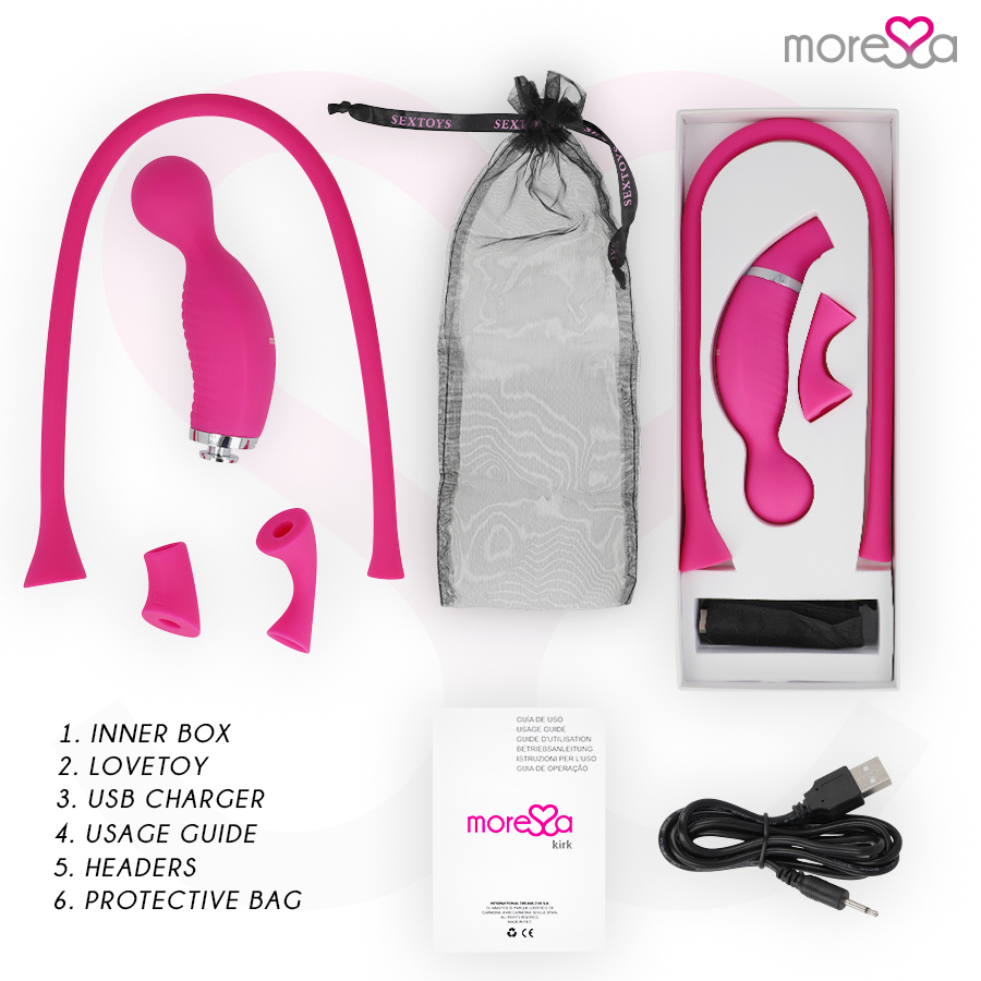 MORESSA Kirk – Dual vibrator with suction, premium silicone